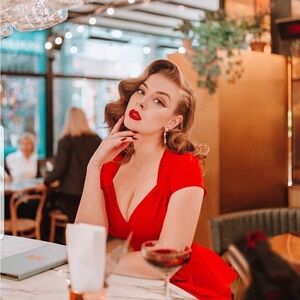 Stop Staring Vibrant Red Dress